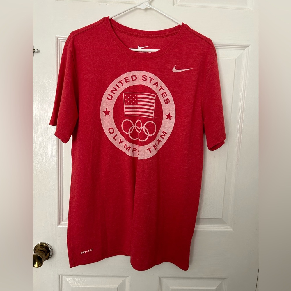 Nike Red United States Olympic Team Graphic Short Sleeve Tee